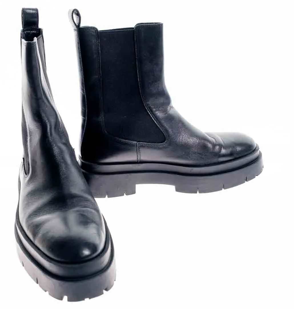  ZARA Plateaustiefeletten für Damen in schwarz, Größe 39 – Bild 3