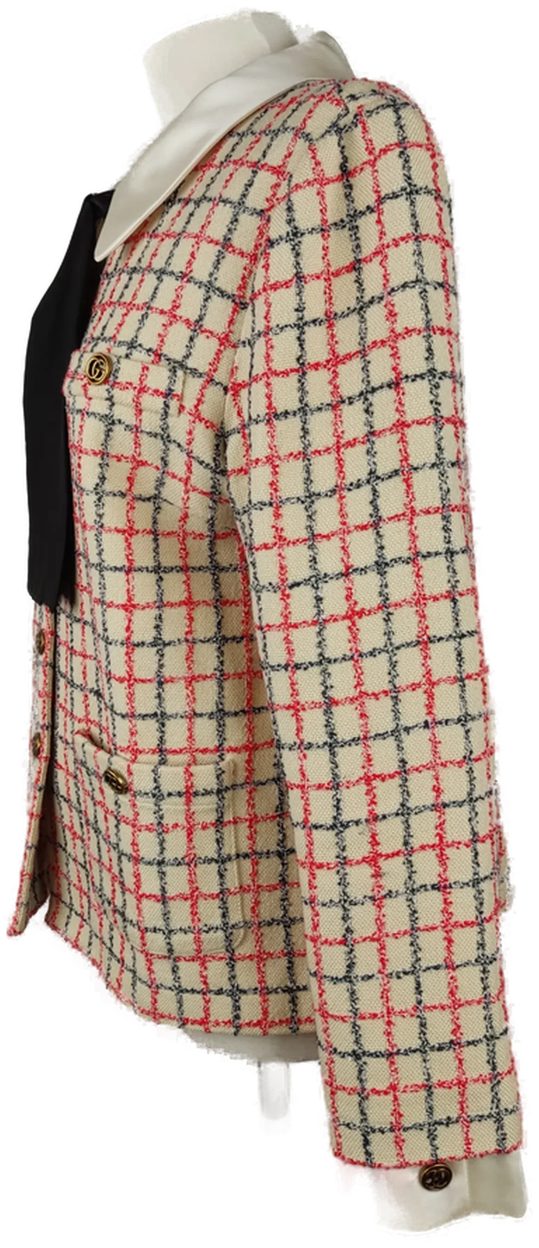 Gucci Tweed-Blazer mit Schleife Größe 40 / L – Bild 4