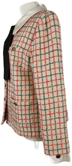 Gucci Tweed-Blazer mit Schleife Größe 40 / L - Bild 4