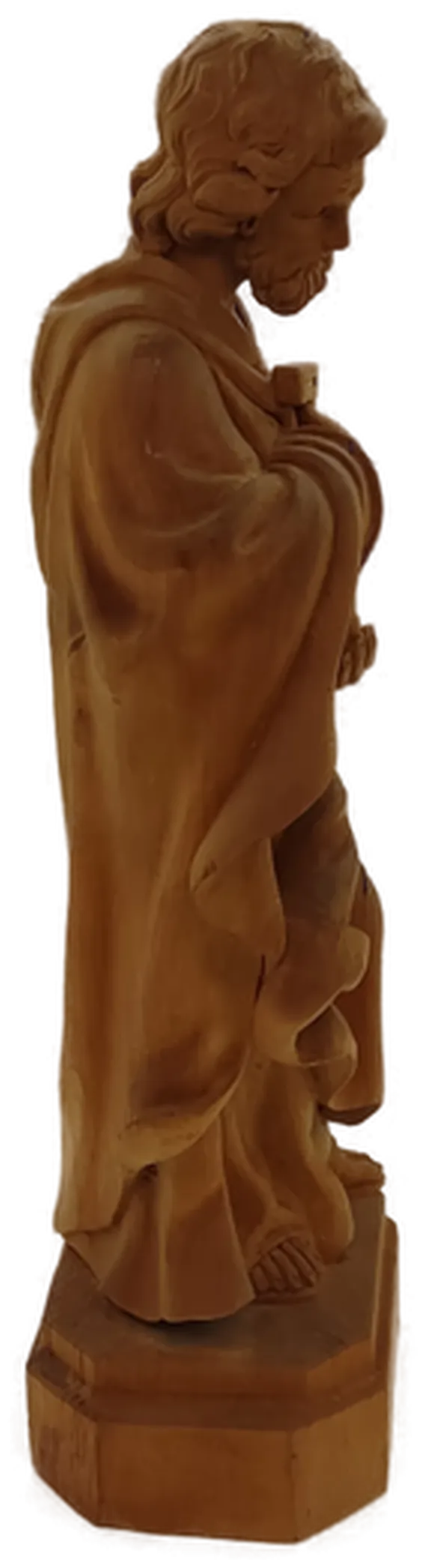 Heiligenfigur Hl. Josef als Handwerker aus Holz – Bild 2
