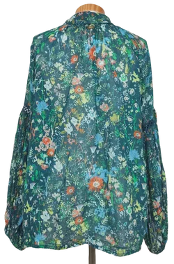 POM Amsterdam Damen Bluse, blaugrün - Gr. M - Bild 2