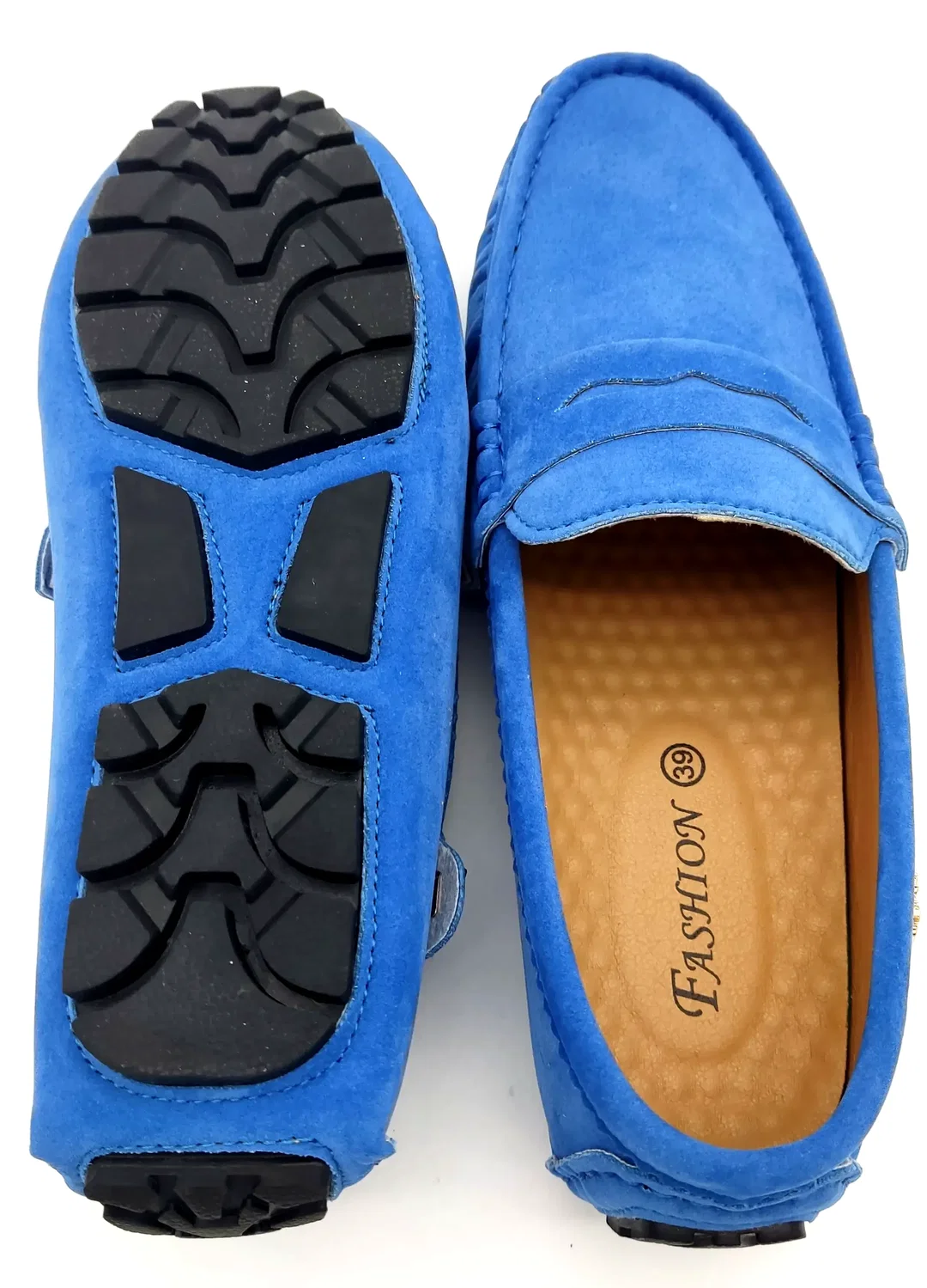 Fashion Herren Schuhe Mokassins blau Gr. 39 – Bild 4