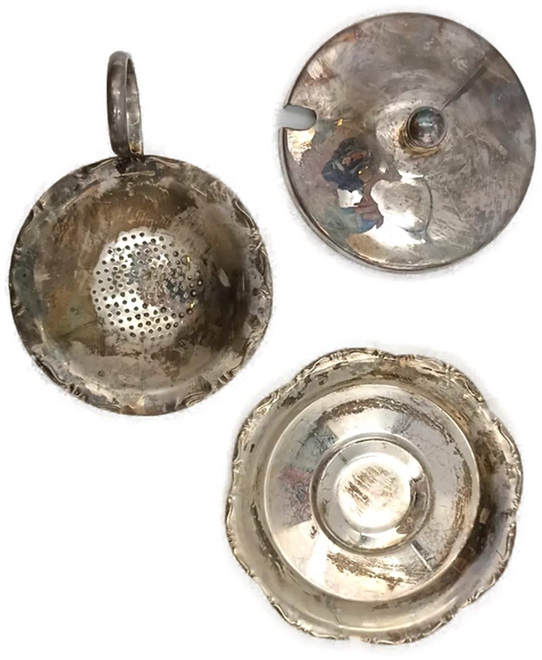 Teesieb-Set mit Schale und Deckel – Bild 3