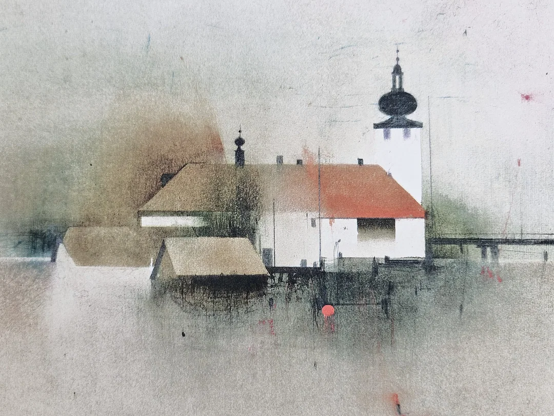 ERNST BALLUF - Schloss Orth - Lithographie  – Bild 3