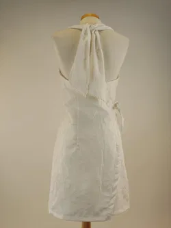 Kochschürze Stoff weiß, Größe: 36-38 - Bild 2