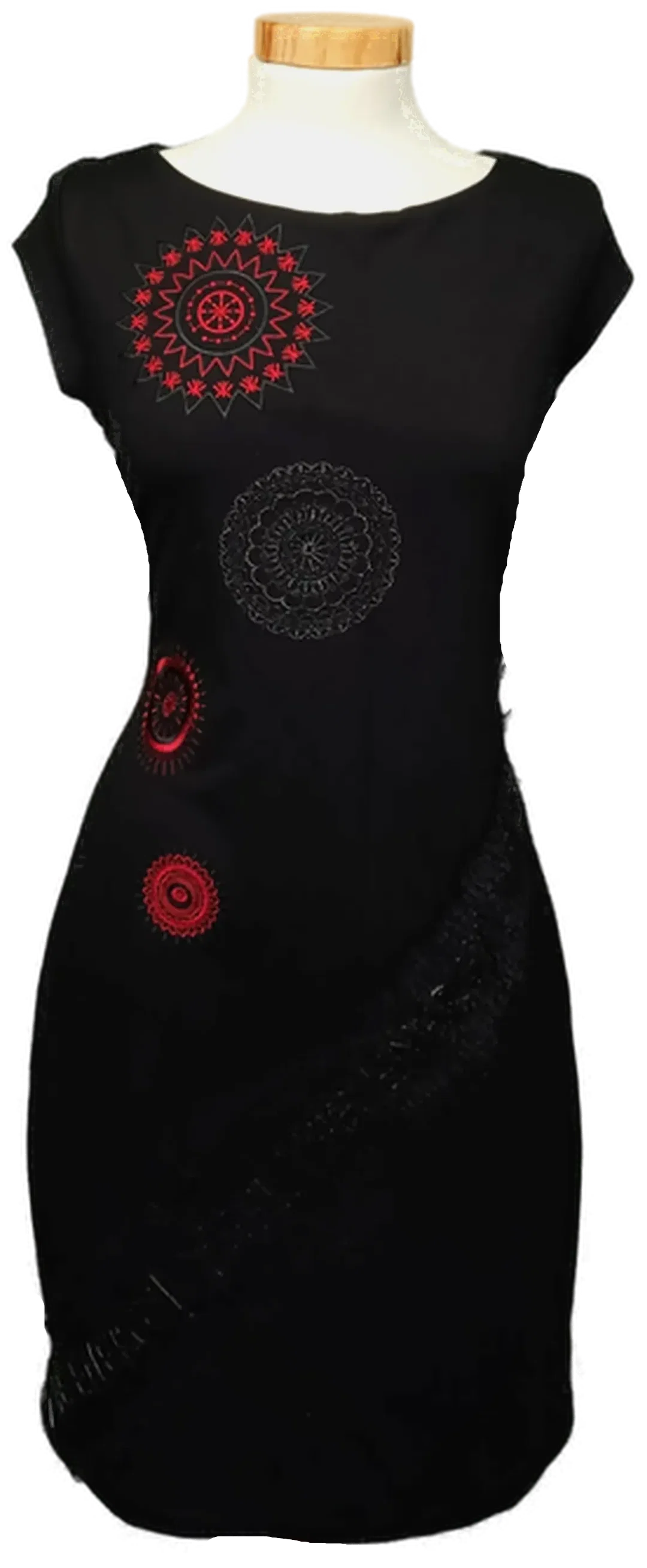 Desigual Damen Midikleid schwarz gemustert Gr. M - Bild 1