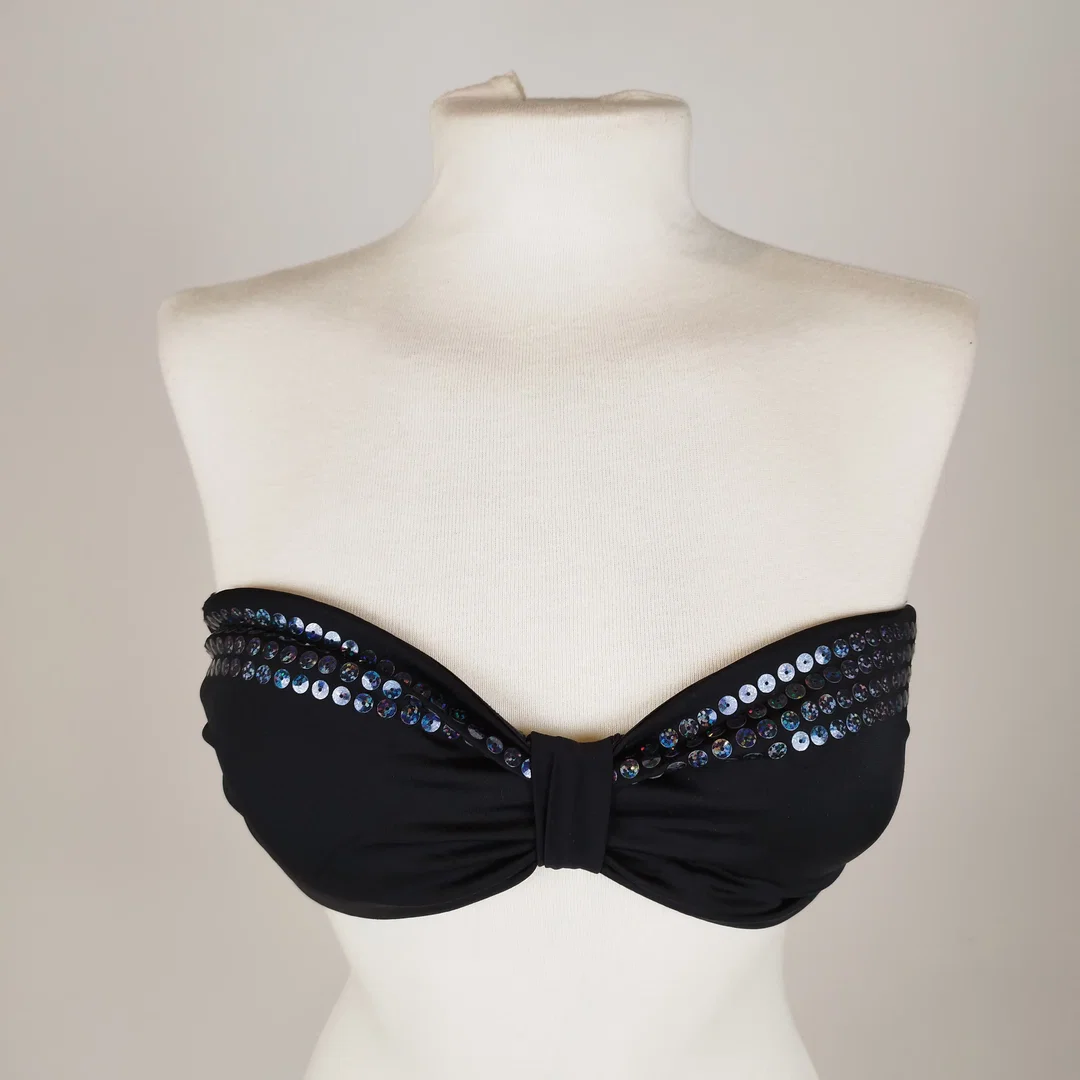 Bandeau Bikini-Top - BW ca. 68cm / Pailletten - Bild 4