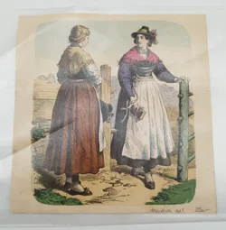 Holzstich Kopie zweier Damen von Knilling - Bild 2