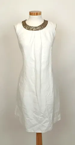 Italian Style Midikleid weiß Gr. M - Bild 1
