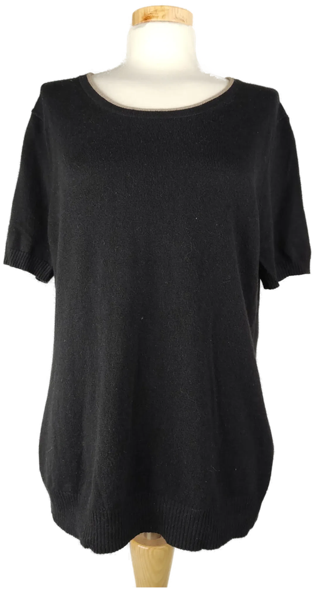 Gerry Weber Damen Weste kurzarm schwarz mit brauner Einfassung - XL/42 - Bild 1