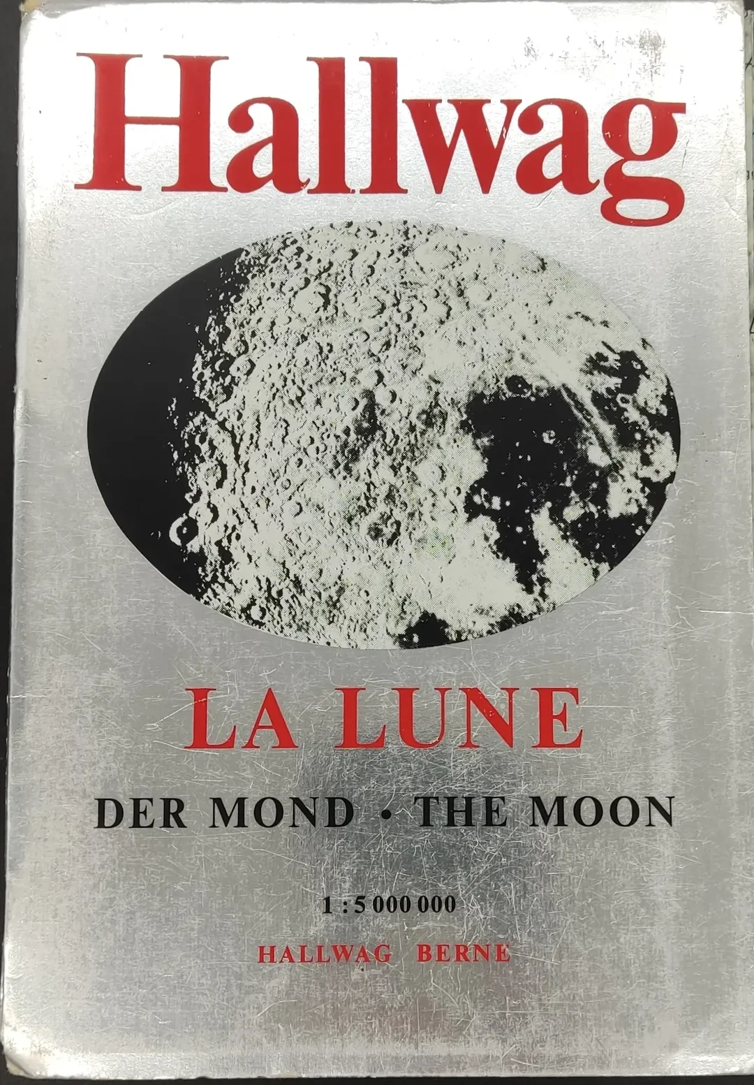 Hallwag La Lune/ Der Mond/ The Moon 1:5.000.000  von 1982 Poster – Bild 2