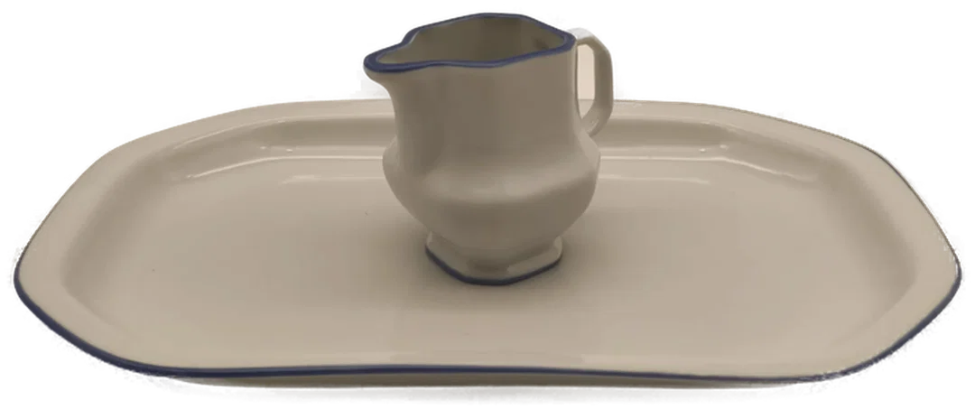 Burg Lindau, Servierplatte und Milchkanne - Bild 4