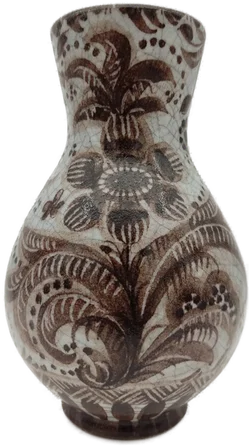  Gmunden-Vase mit Blumendekor von Schleiss Keramik | Neuwertig – Vorschau 2