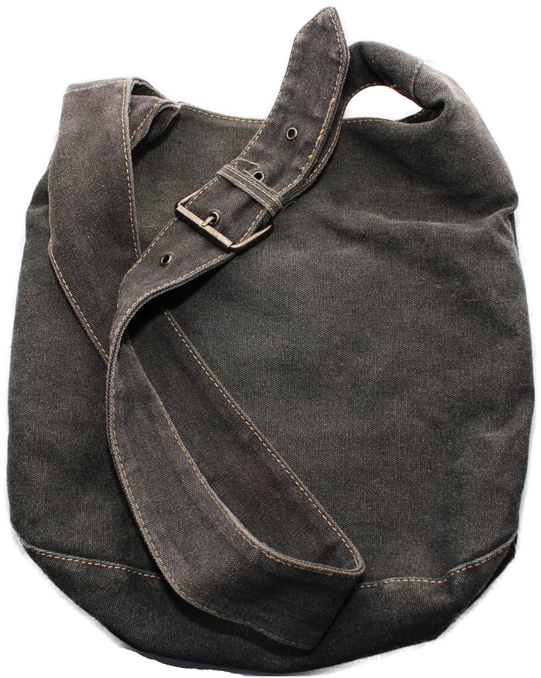 Canvas Umhängetasche Modell Viktorya – Sneaker Motiv, Jeansgrau, verstellbar – Bild 2