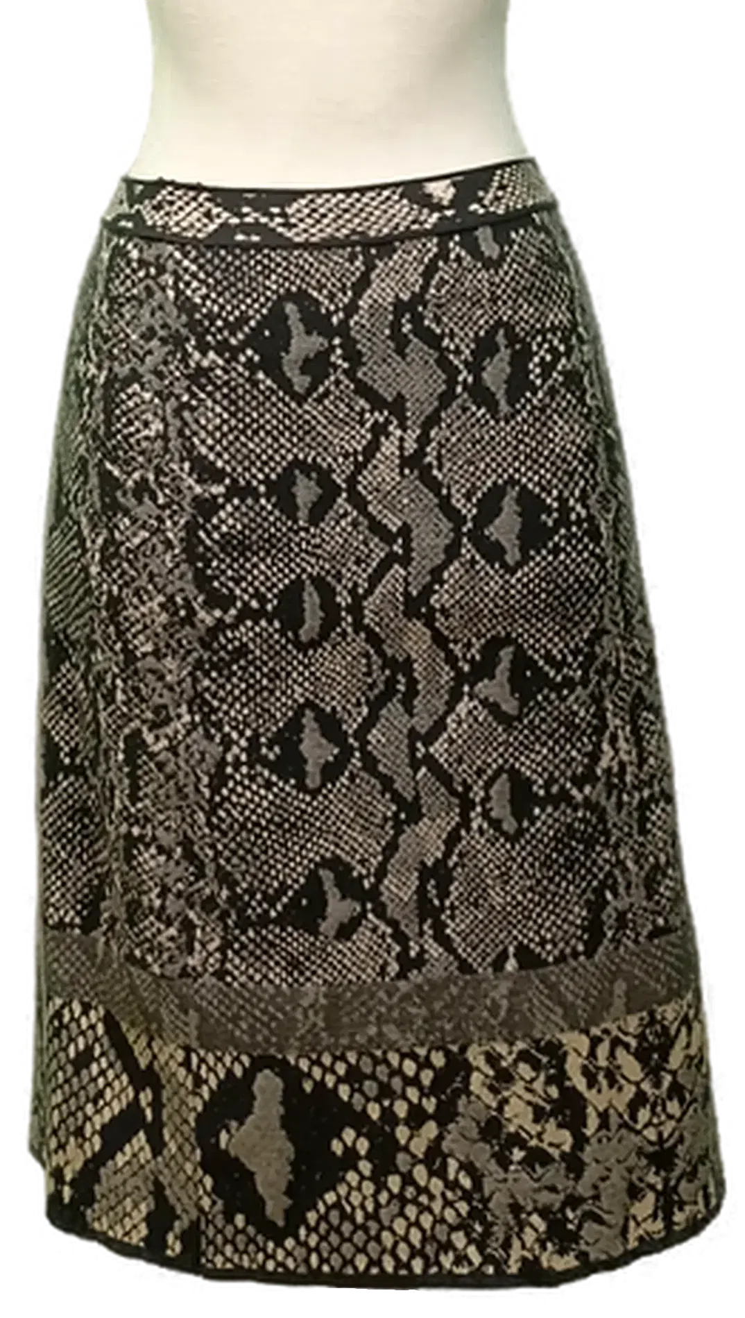 Marc Cain Damen Midirock Schlangenprint grau/weiß Gr. XXL - Bild 4