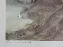 KARLA SCHOLLER - Am Dorfrand - Aquarell Gemälde  - Bild 4