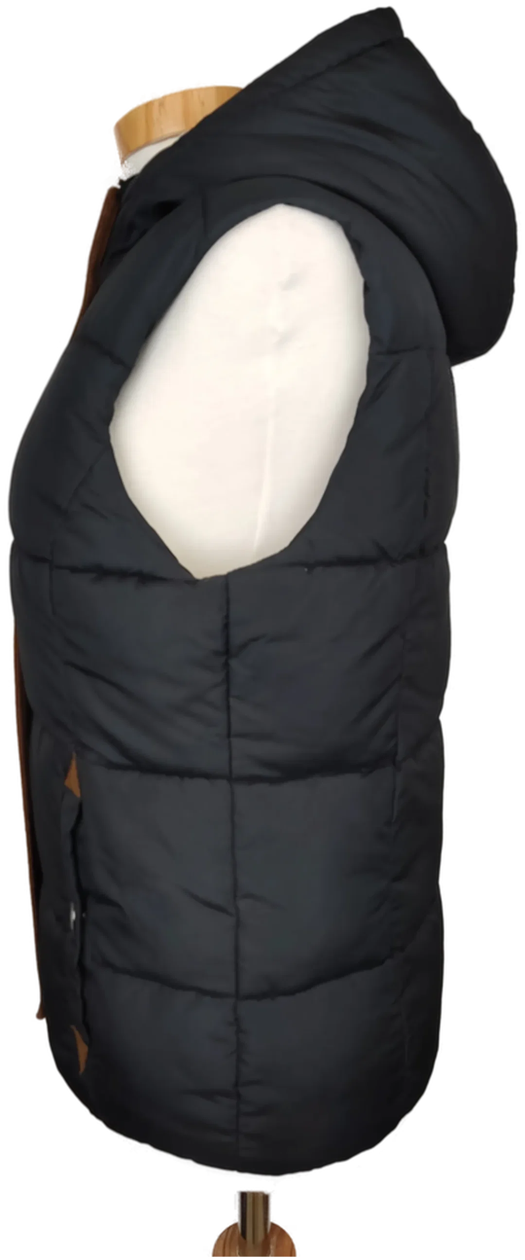 Sublevel Damen Weste mit Innenfutter aus Plüsch, schwarz - S/36 – Bild 3