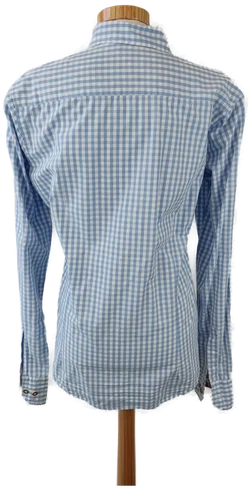 Pure Casual Damenbluse weiß, blau kariert - Gr. M/38  - Bild 3