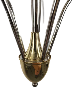 Deckenlampe, Luster 5-flammig, Messing/Glas – Vorschau 4