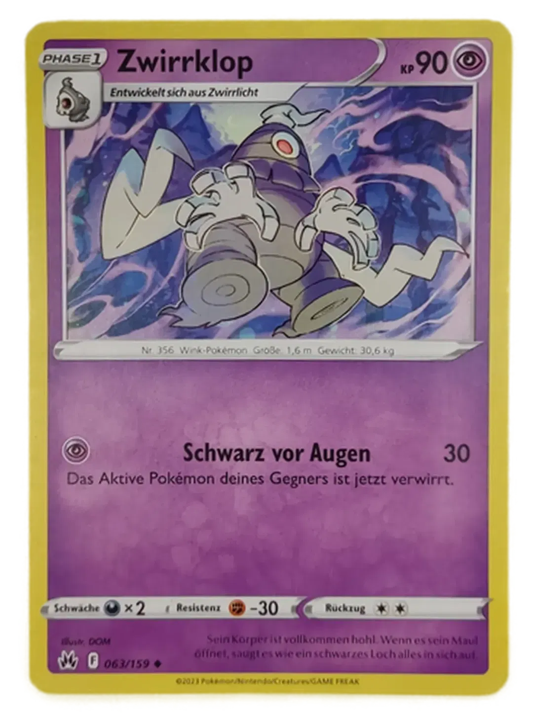  Pokémon Sammelkarte Phase2 Zwirrklop Phase1 - Bild 1