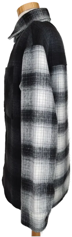 Jack & Jones Herren Hemdjacke schwarz/grau/weiß kariert - S/46 - Bild 3