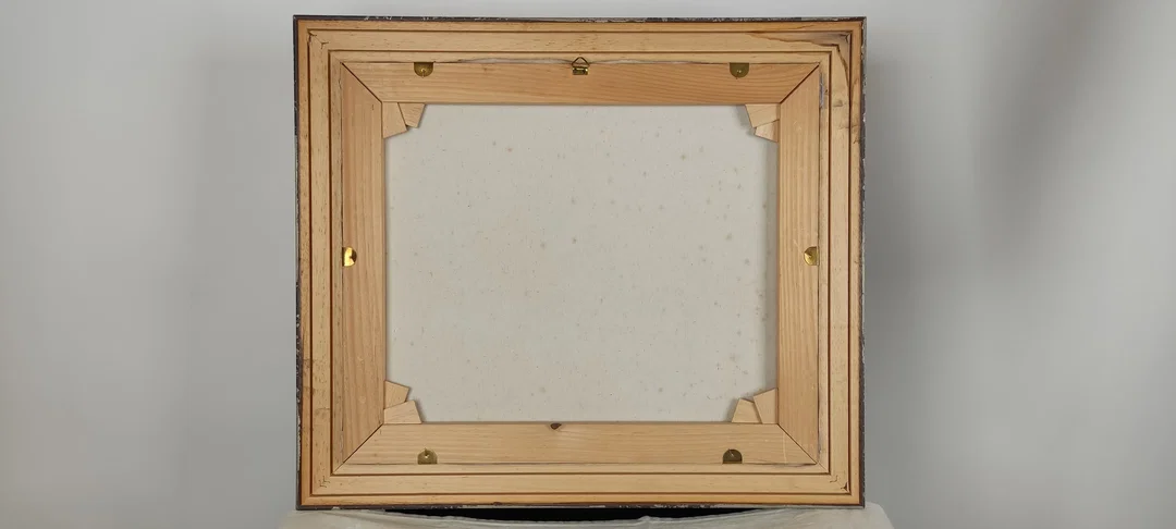 Ölgemälde Leinwand Silberrahmen | Einmaliges Unikat 62X54 cm – Bild 3