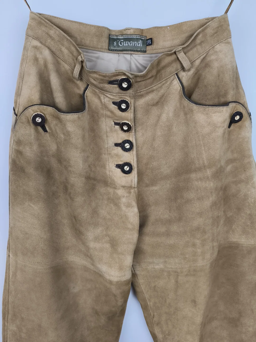 s´Gwandl Trachtenlederhose, Lederhose Damen, Gr. 38 – Bild 2