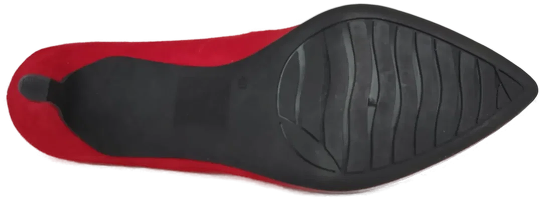 Marco Tozzi Damen Pumps Veloursleder, rot - Größe 40 – Bild 4