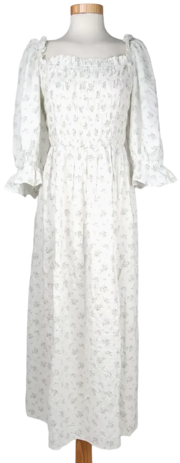 H&M Damen Maxikleid, weiß - Gr. M - Bild 4