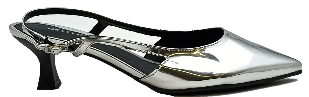 Bottero Slingback Pumps silver Gr. 38 – Bild 7