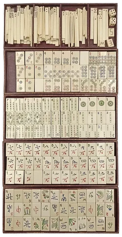 Mahjong-Spiel mit 144 Steinen Vintage - Bild 3