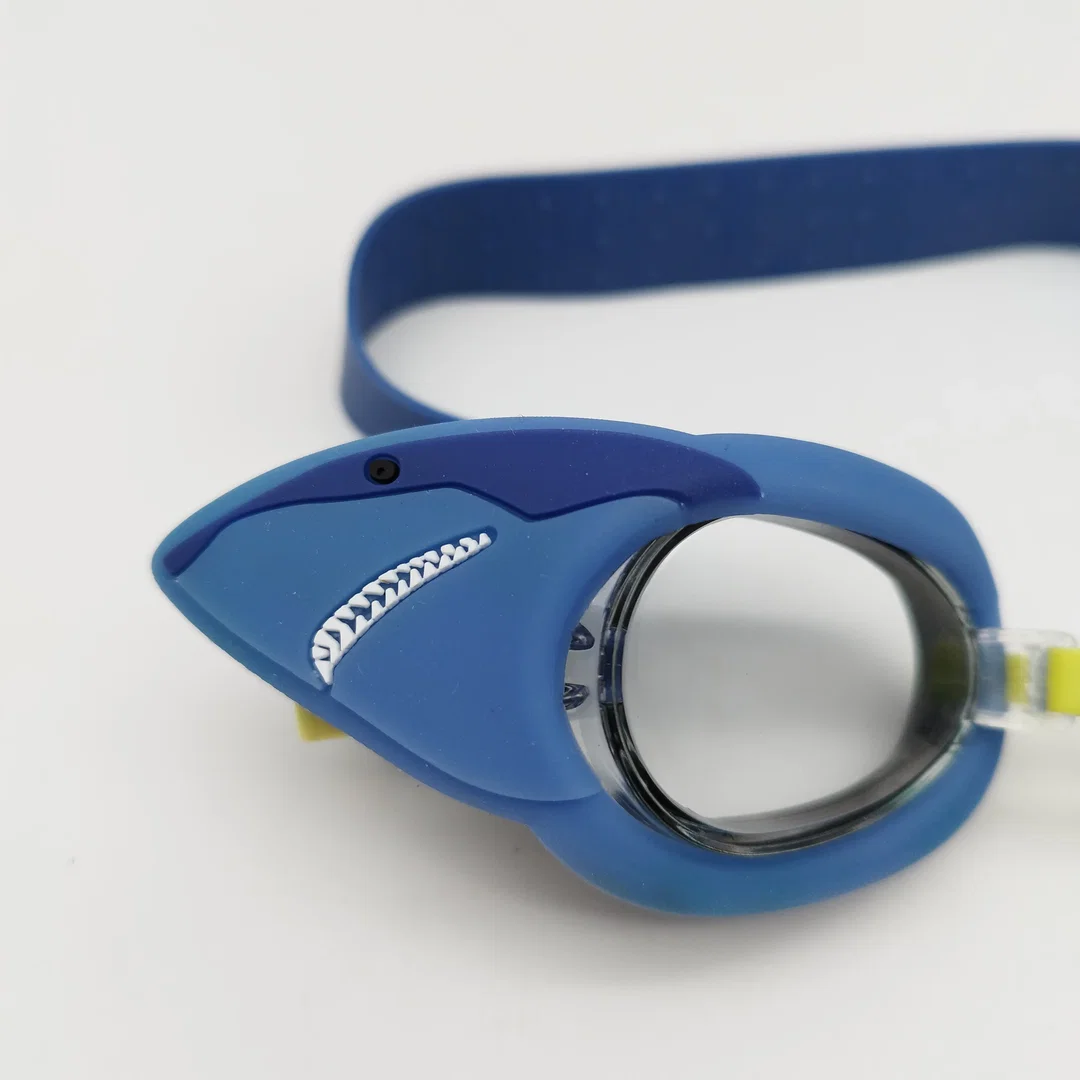 Tchibo Haifisch Schwimmbrille - Band ca. 35cm / blau-gelb – Bild 2