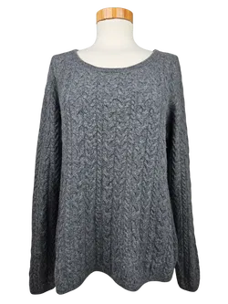 Garnet Hill Damen Pullover (Kaschmir), grau - Gr. M - Bild 1