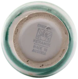 Gmundner Keramik Mini-Vase | Grün geflammt | Handgefertigt  - Bild 3