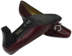 Scolaro Damenpumps Leder bordeauxrot - UK 2,5 - Bild 4