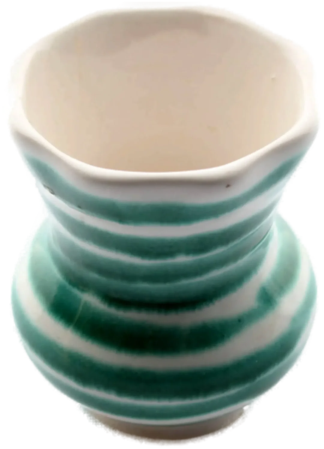 Gmundner Keramik Mini-Vase | Grün geflammt | Handgefertigt  – Bild 2