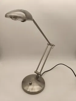 Schreibtischleuchte, Arbeitslampe, Metall silber - Bild 3
