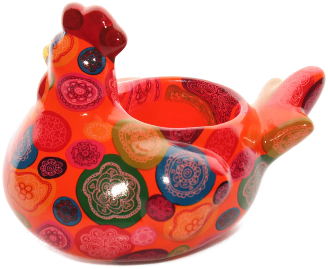 Pomme Pidou Huhn „Henriette“ bunt – Keramik Dekofigur mit Originalverpackung – Bild 2