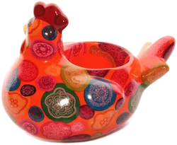 Pomme Pidou Huhn „Henriette“ bunt – Keramik Dekofigur mit Originalverpackung - Bild 2