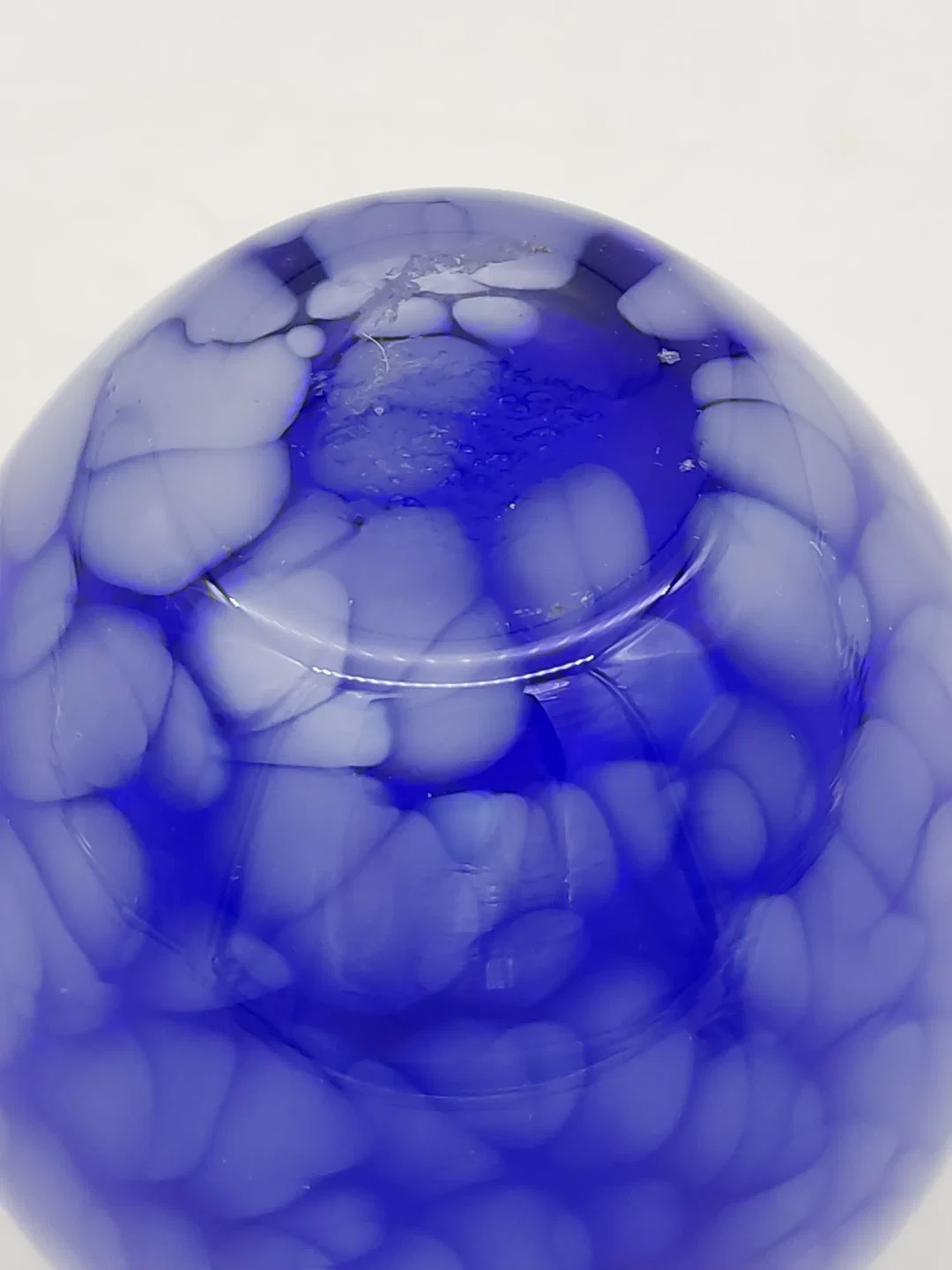 Kleine Vintage Glasvase - blau – Bild 6