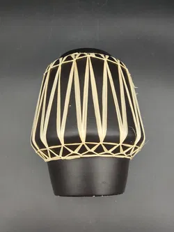 Gmundner Keramik Vase mit Bastflechtung - Bild 3