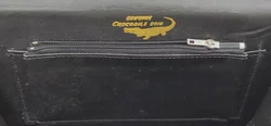 Krokodilleder Damen Vintagetasche und Brieftasche schwarz - Bild 9
