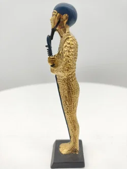Goldener Ptah Porzellan & Zertifikat von Franklin Mint | Limitierte Rarität – Vorschau 5