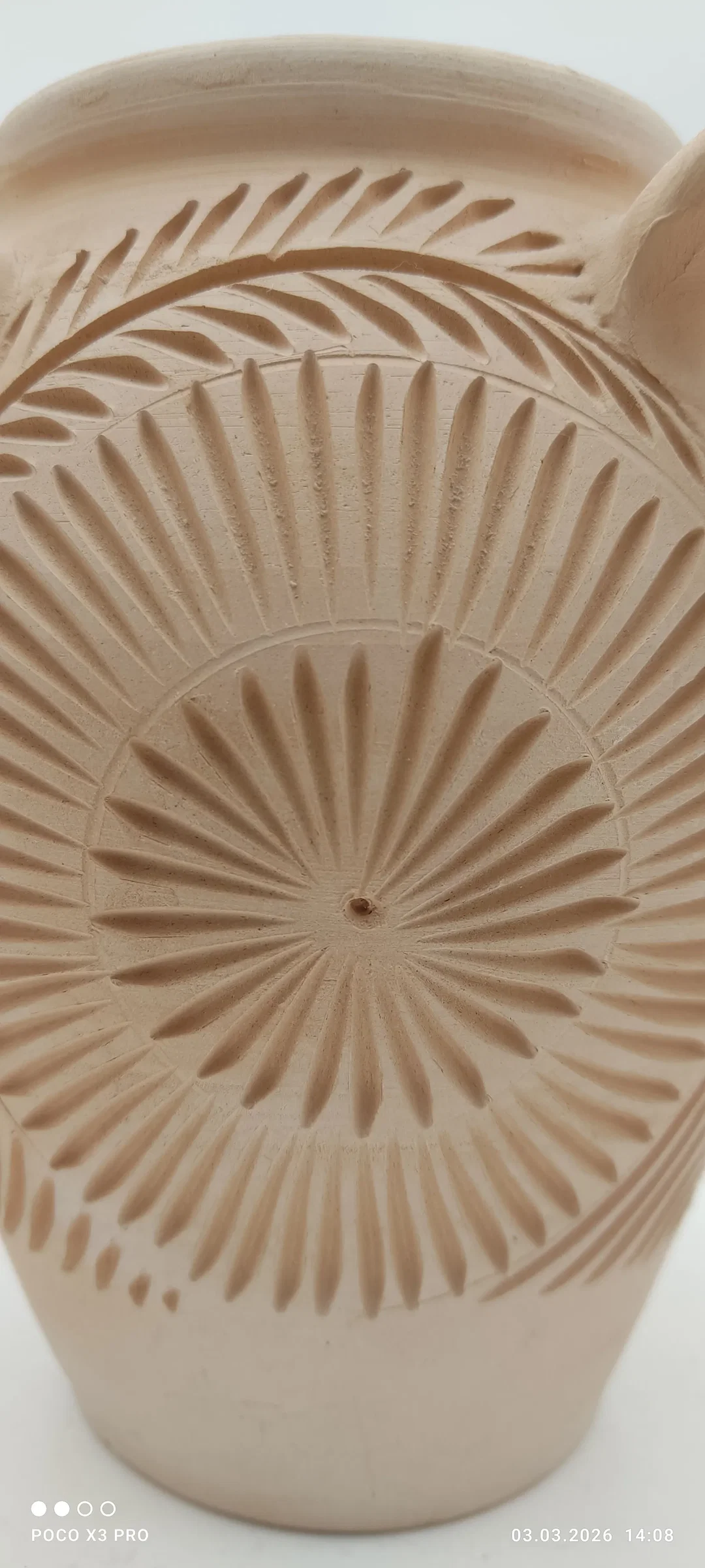 Terrakotta Vase unlasiert Creme | Wie Neu – Bild 4