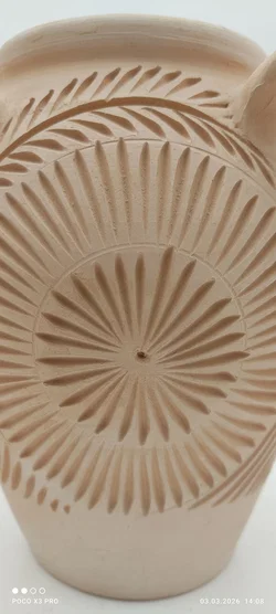 Terrakotta Vase unlasiert Creme | Wie Neu - Bild 4