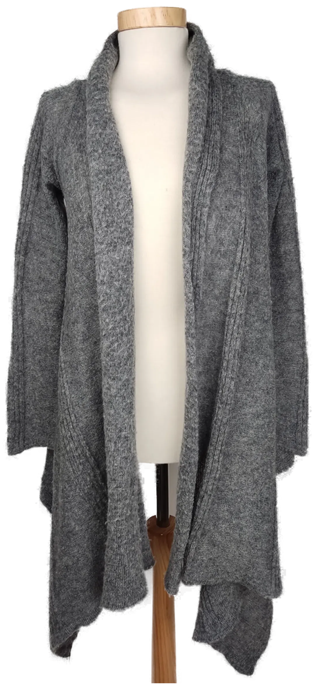 Benetton Damen Longjacke grau melè - S/36 - Bild 4