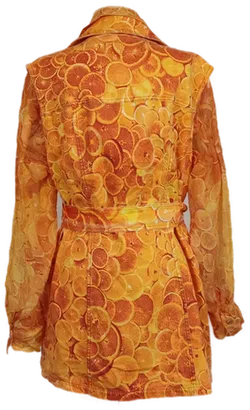 Roberto Cavalli Damen Set (Bluse+Weste+Gürtel) orange Gr. M - Bild 2