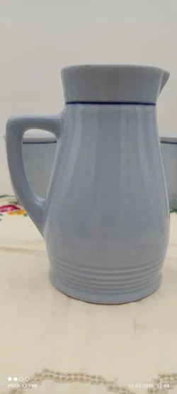 Kleine Kanne mit 2 Bechern, Lilien Porzellan | Wie Neu - Bild 4