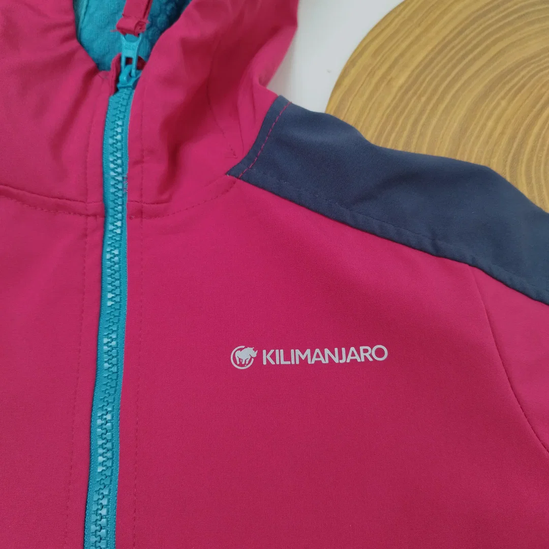 Kilimanjaro, Kinder Kapuzen-Softshelljacke, pink-dunkelblau | Gr. 116 – Bild 4
