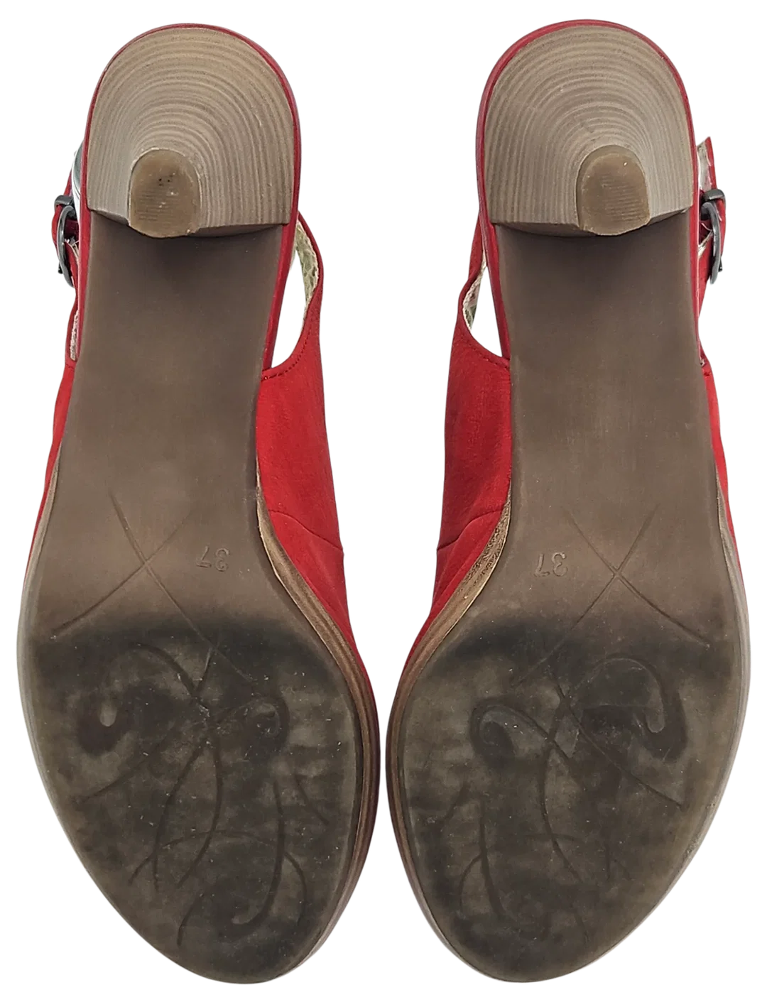 VENTURINI eleganza Damen Leder Pumps, rot - Gr. 37  – Bild 3
